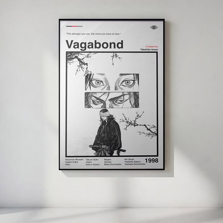 Vagabond Anime Poster: Minimalist Manga Art Print