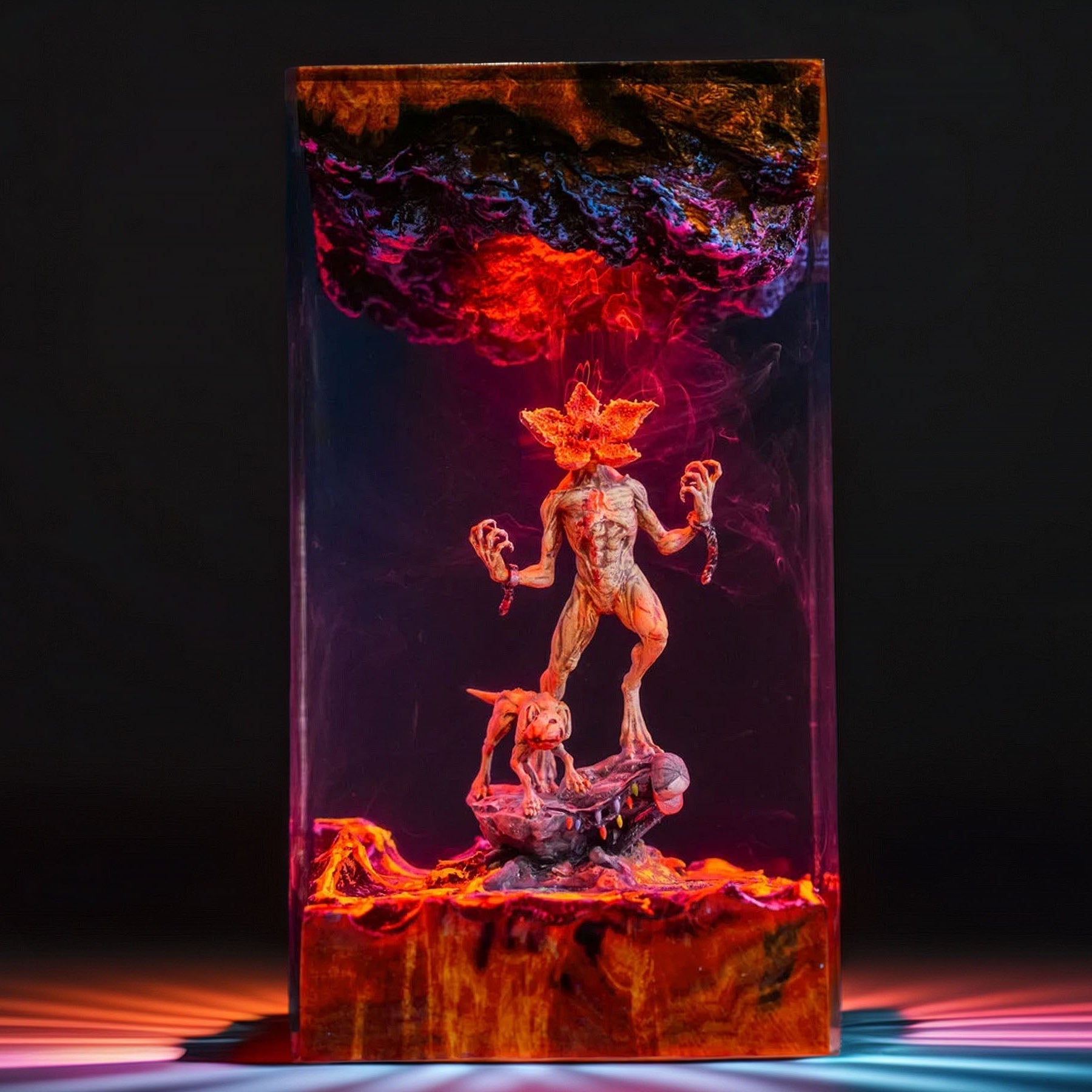 Flower Faced Beast Resin Lamp