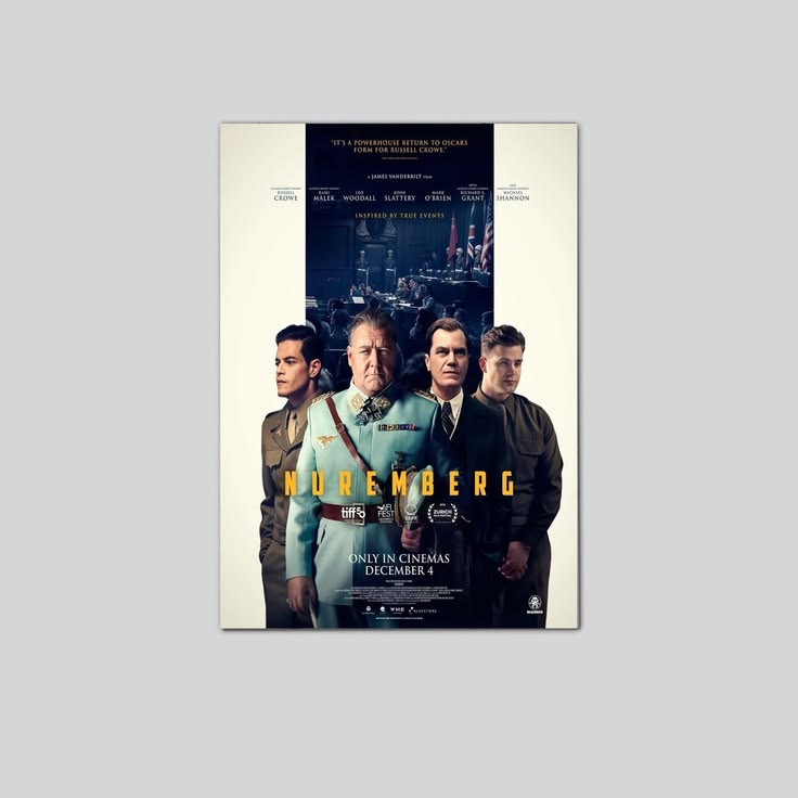 Nuremberg Movie Poster 2025 Historical Drama Film Art Poster Size 24''x36''