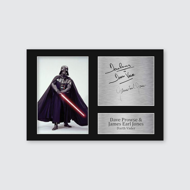 Dave Prowse & James Earl Jones USL Signed Printed Autograph Star Wars Darth Vader Print Photo Picture Display Size 24''x36''
