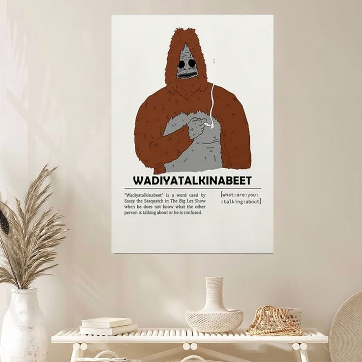 Lucky Shop Sassy the Sasquatch Wadiyatalkinbeet TV Series Poster Full Size 24''x36''