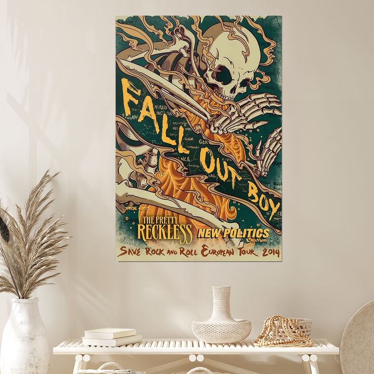 Fall Out Boy Vintage Music Poster Wall Art Size 24''x36''