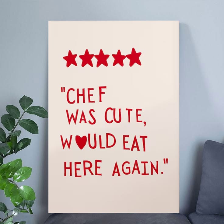 Kitchen Wall Art: The ORIGINAL Chef Was Cute Poster Full Size 24''x36''