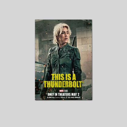 Thunderbolts Movie Poster Florence Pugh Marvel Sebastian Stan b Poster Size 24''x36''
