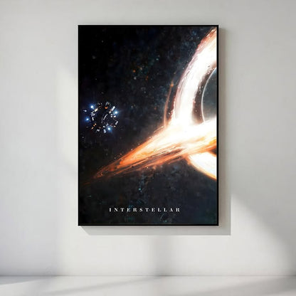 Interstellar Poster, Cinematic Sci-Fi Movie Wall Art