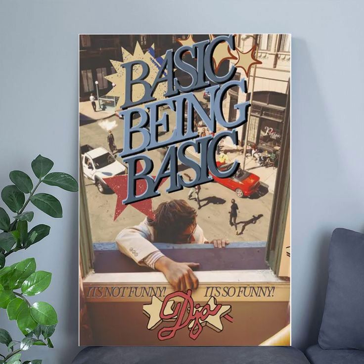 Vintage Poster- Djo Basic Being Basic Rolled Poster Full Size 24''x36''