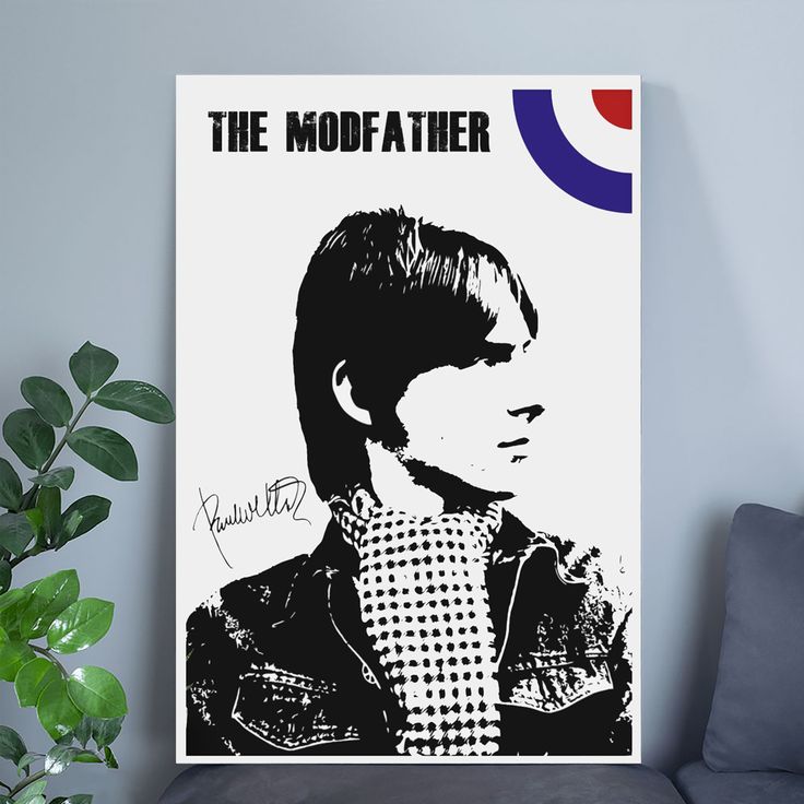 Music Poster - Paul Weller - Vintage Style - Size 24x36