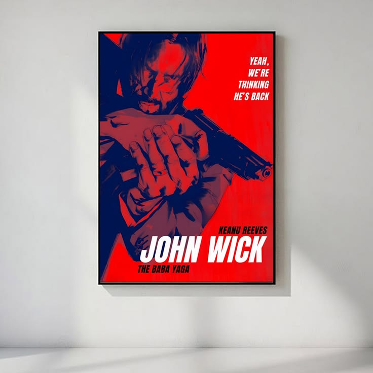 John Wick “The Baba Yaga” Poster, Cinematic Action Movie Wall Art