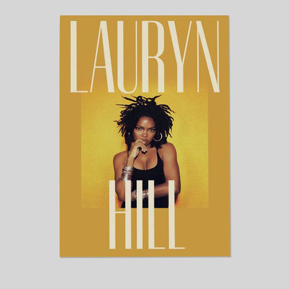 Music Poster - Lauryn Hill Poster - Vintage Style - Size 24x36