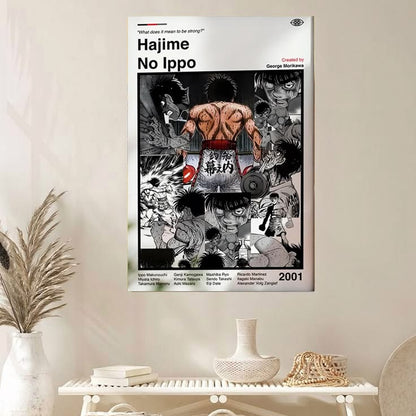 Hajime No Ippo Anime Poster: Minimalist Manga Art Print