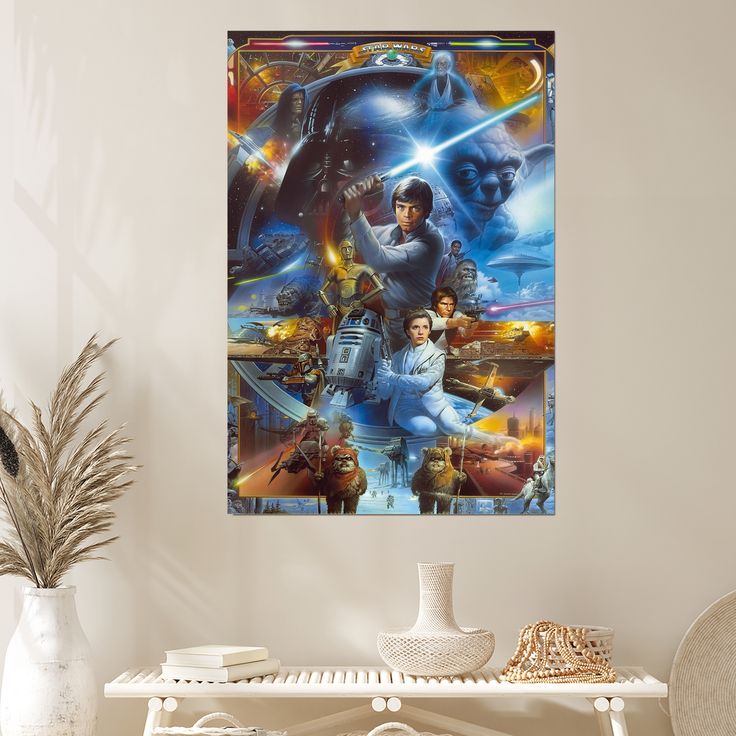 Star Wars: Original Trilogy - Collage Wall Poster Retro Style - Size 24''x36''
