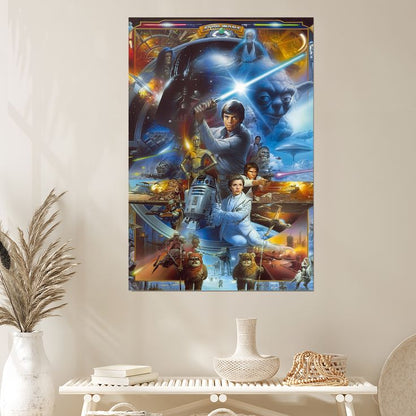 Star Wars: Original Trilogy - Collage Wall Poster Retro Style - Size 24''x36''