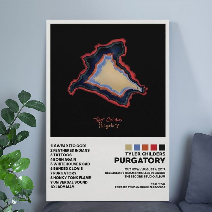 Tyler Childers Purgatory Poster - Album Cover Art for Modern Family Bedroom Decor Size 24''x36''