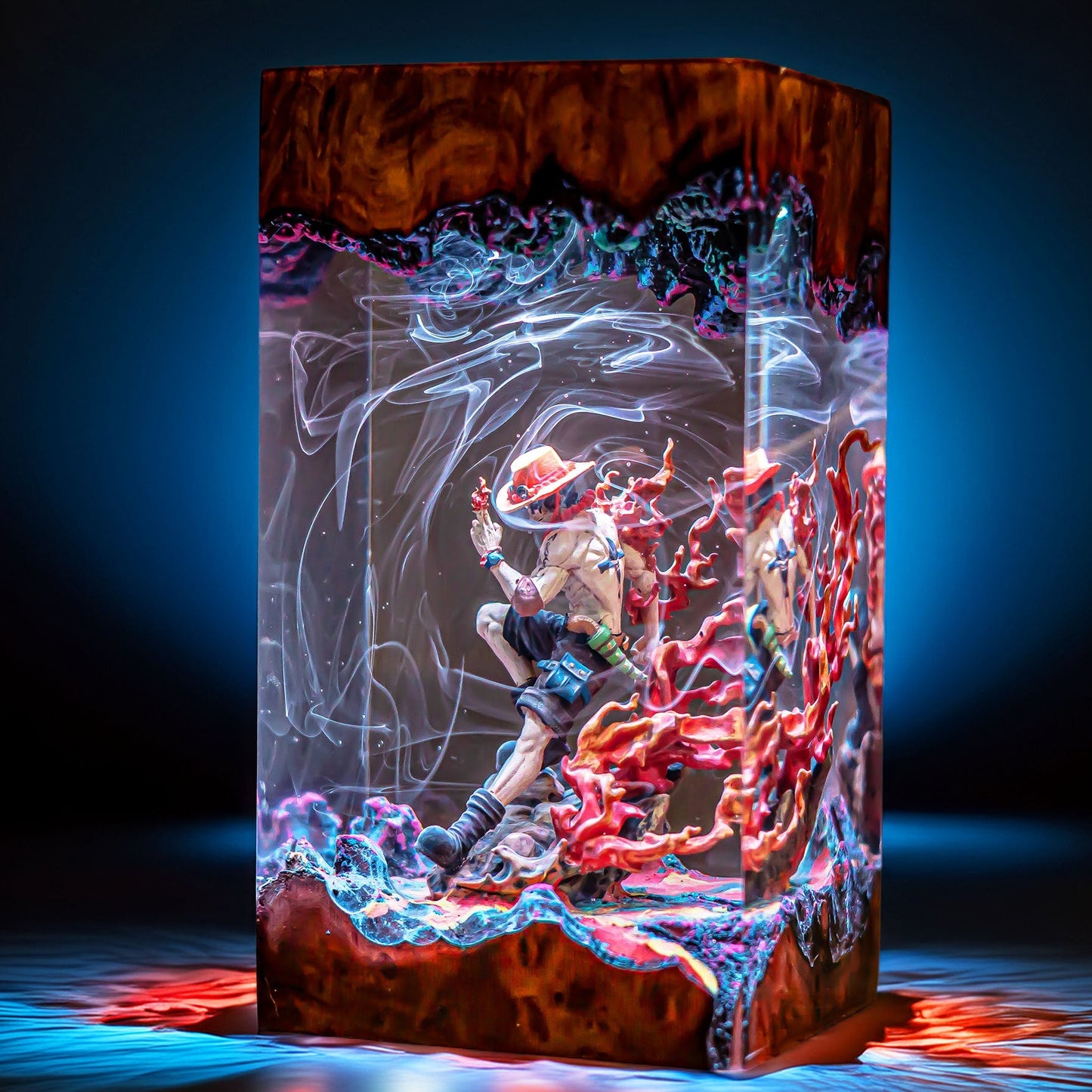 Flame Fist Sea Captain Resin Lamp