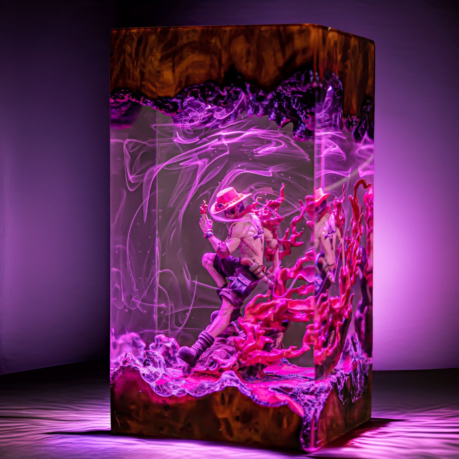 Flame Fist Sea Captain Resin Lamp