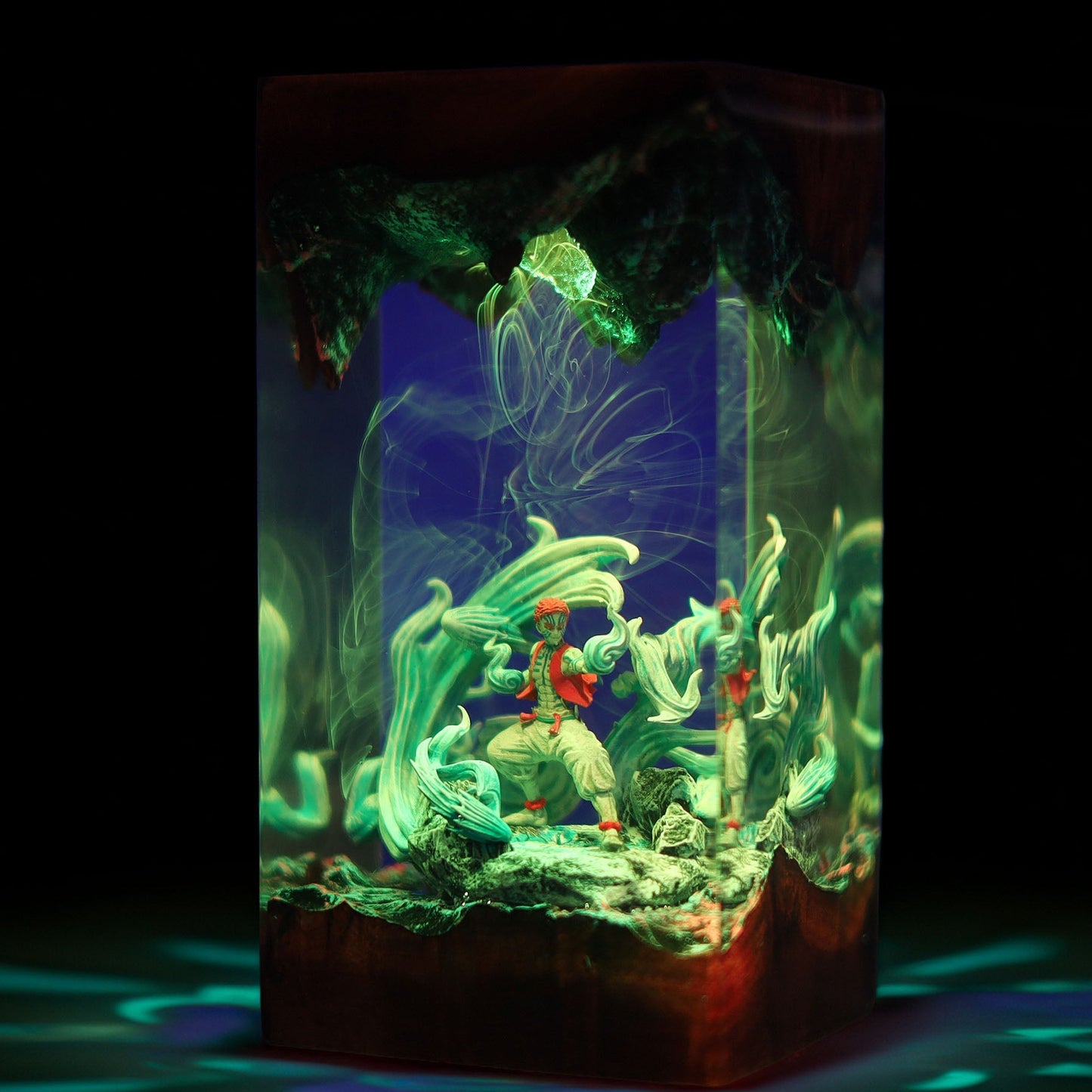 Crimson Demon Brawler Resin Lamp