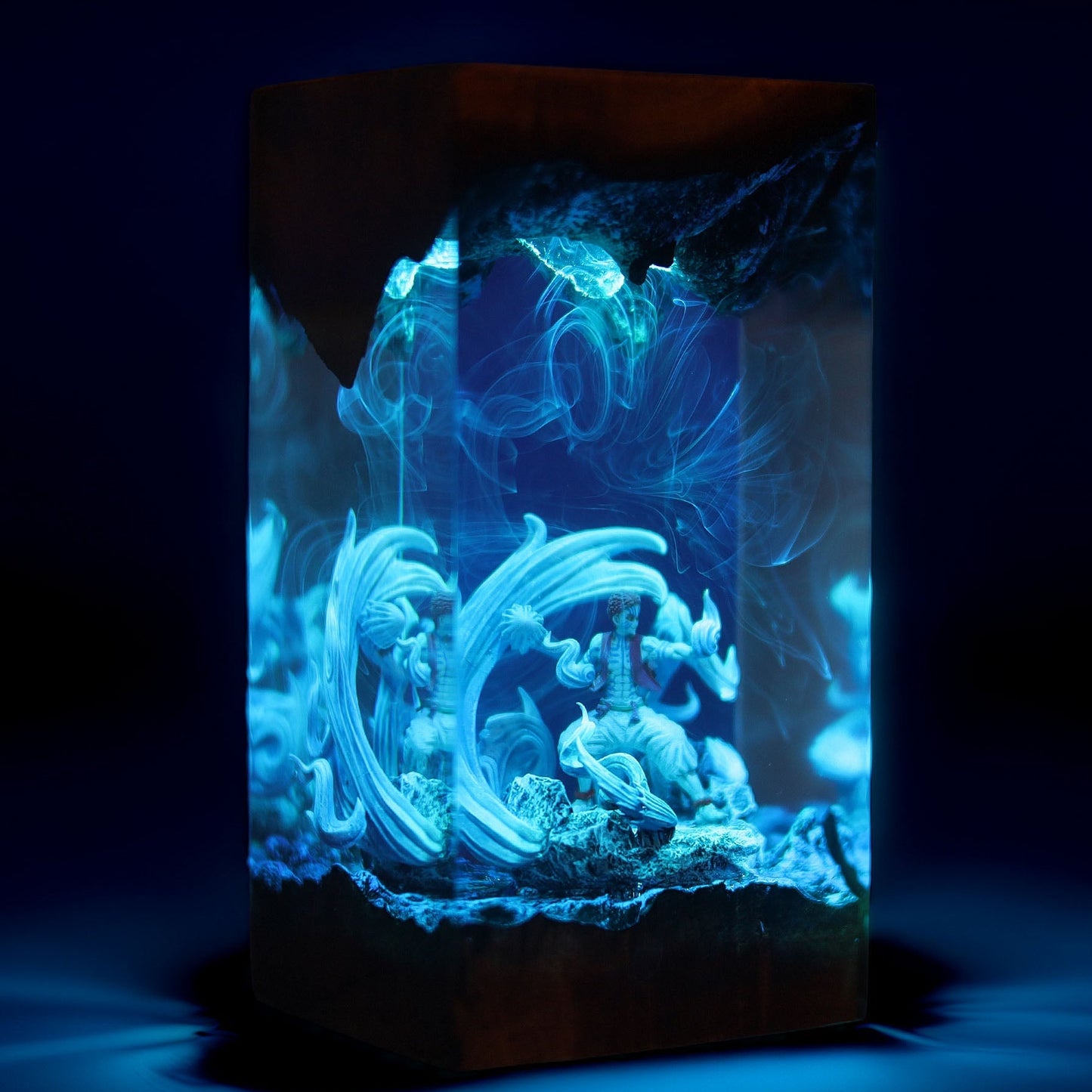 Crimson Demon Brawler Resin Lamp