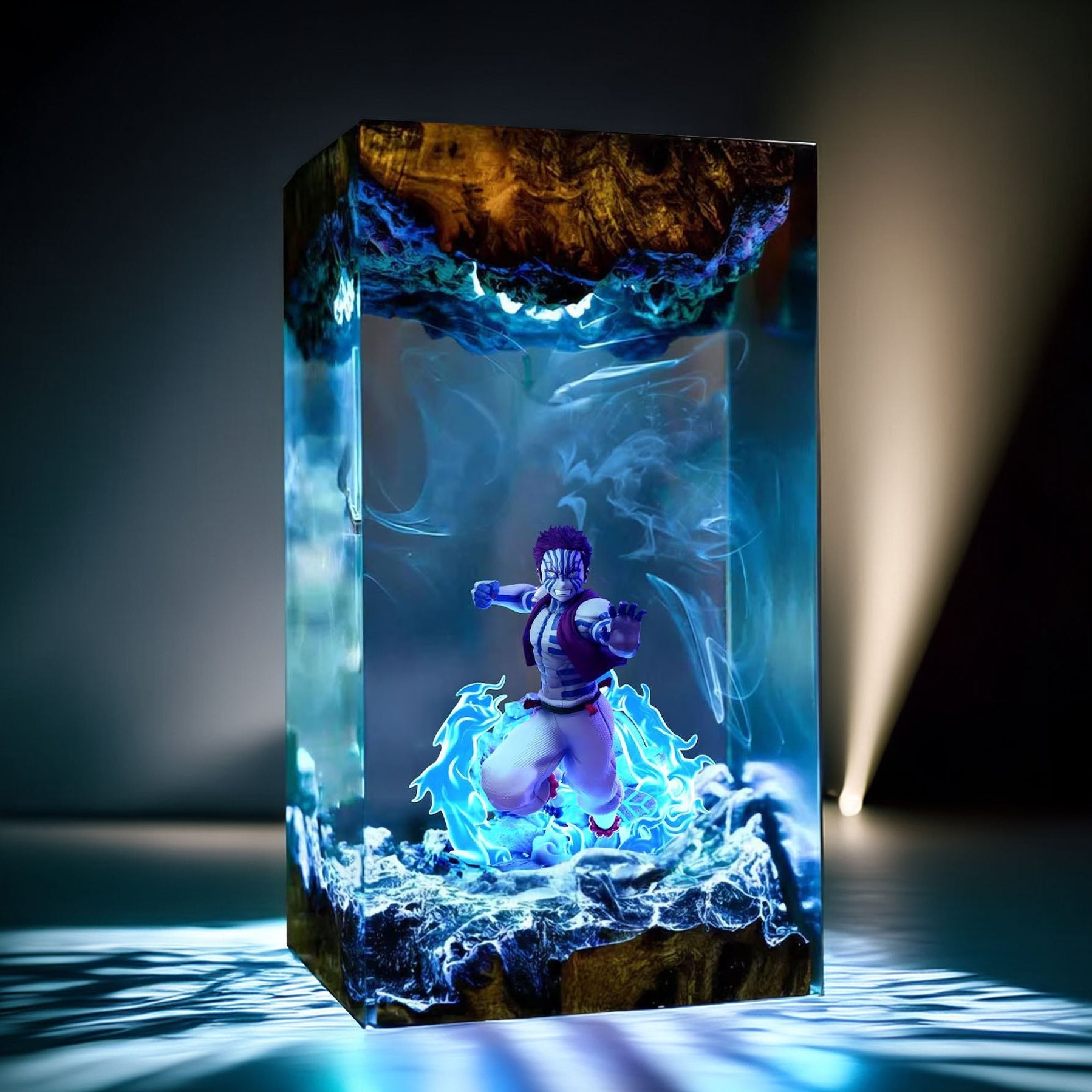 Crimson Demon Brawler Resin Lamp 2
