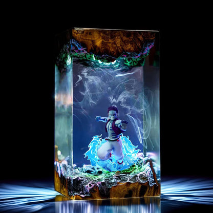 Crimson Demon Brawler Resin Lamp 2