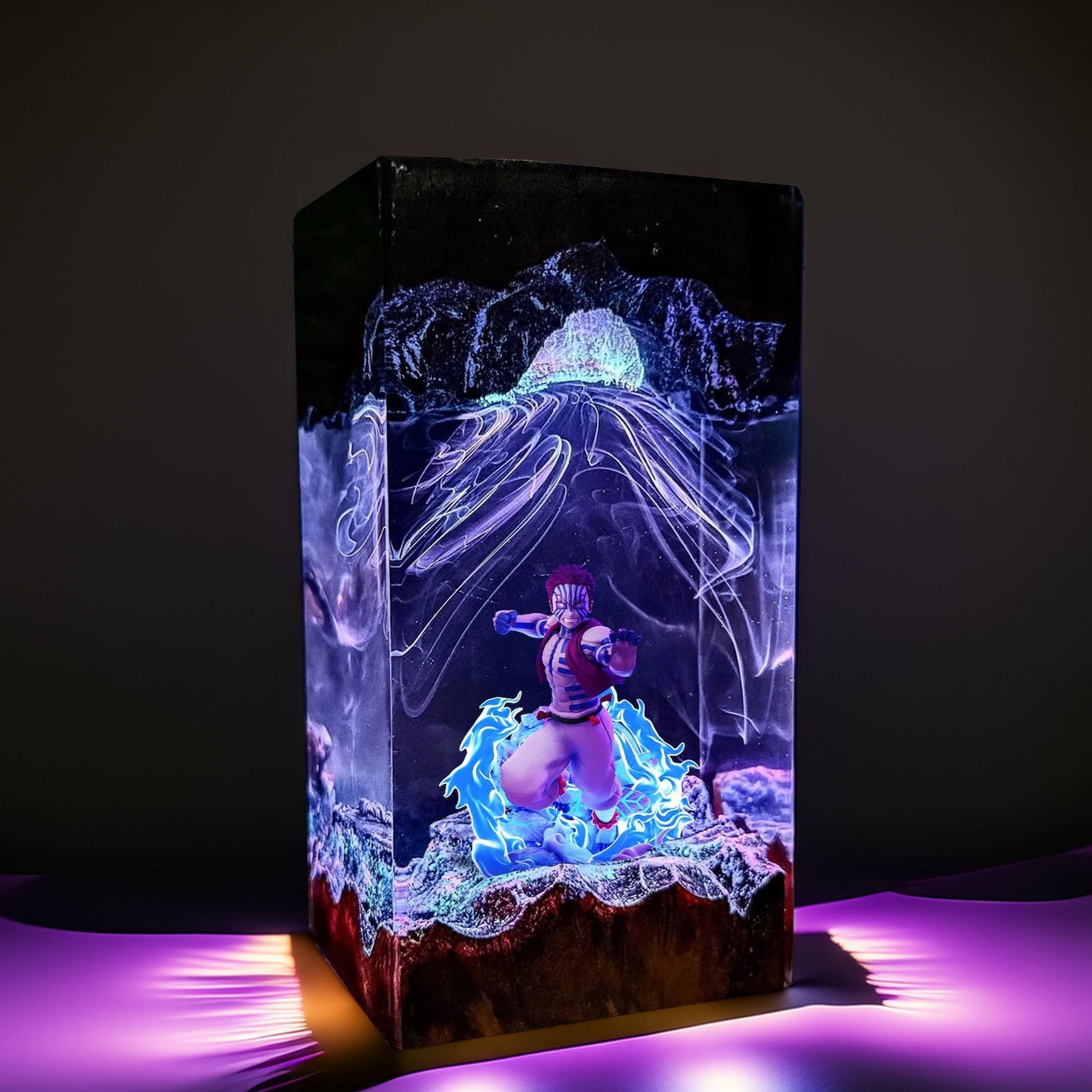 Crimson Demon Brawler Resin Lamp 2