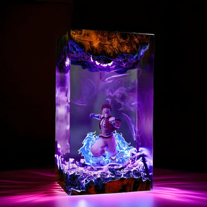 Crimson Demon Brawler Resin Lamp 2