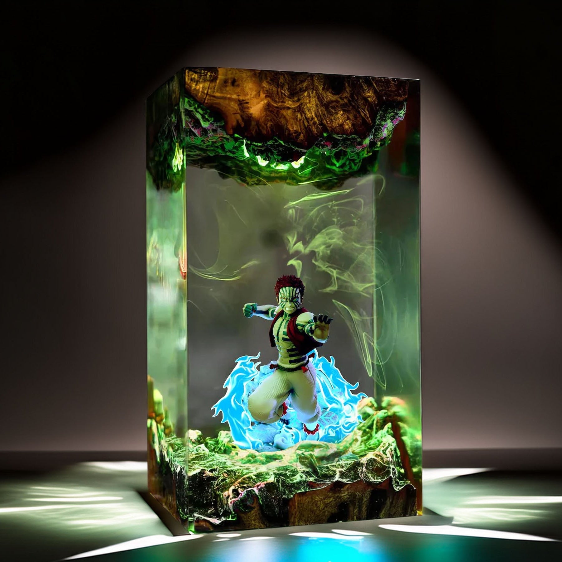 Crimson Demon Brawler Resin Lamp 2