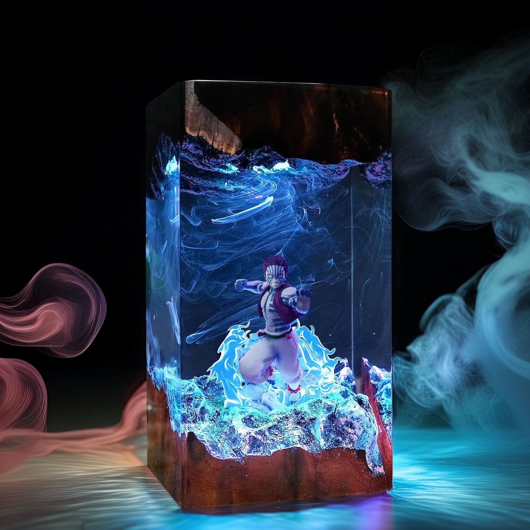 Crimson Demon Brawler Resin Lamp 2