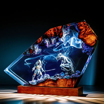 Space Explorer vs Acid-Blood Bio-Predator Resin Lamp