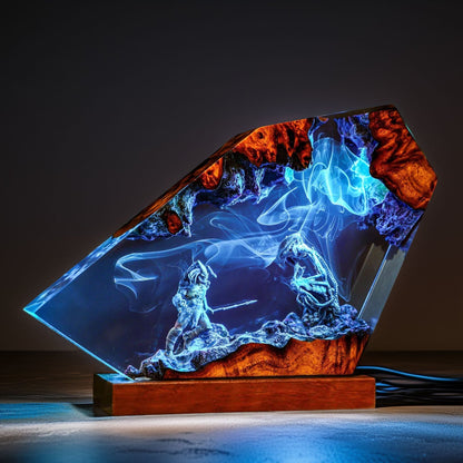 Space Explorer vs Acid-Blood Bio-Predator Resin Lamp