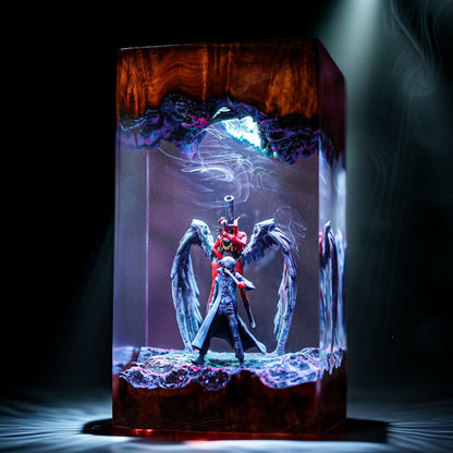 Crimson Masked Phantom Thief Resin Lamp