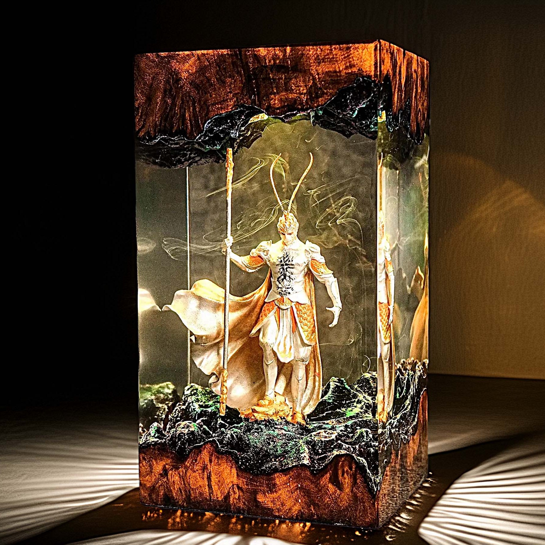 Mythic Monkey Sage Resin Lamp 2