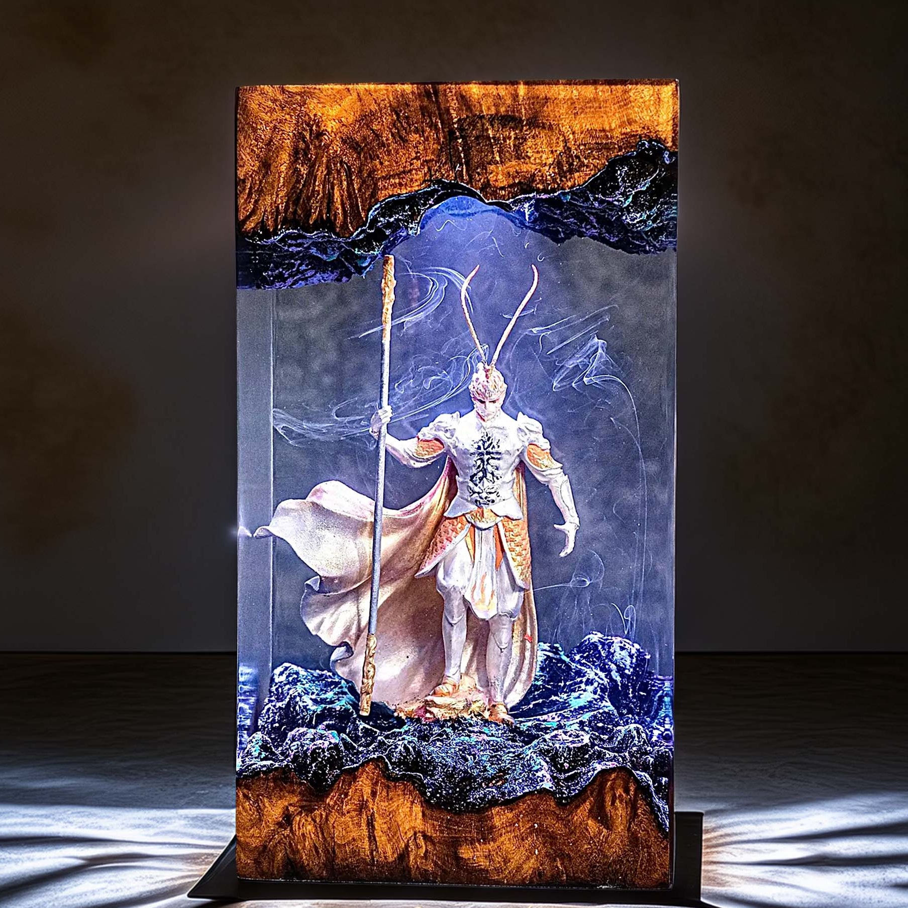 Mythic Monkey Sage Resin Lamp 2