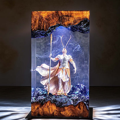 Mythic Monkey Sage Resin Lamp 2