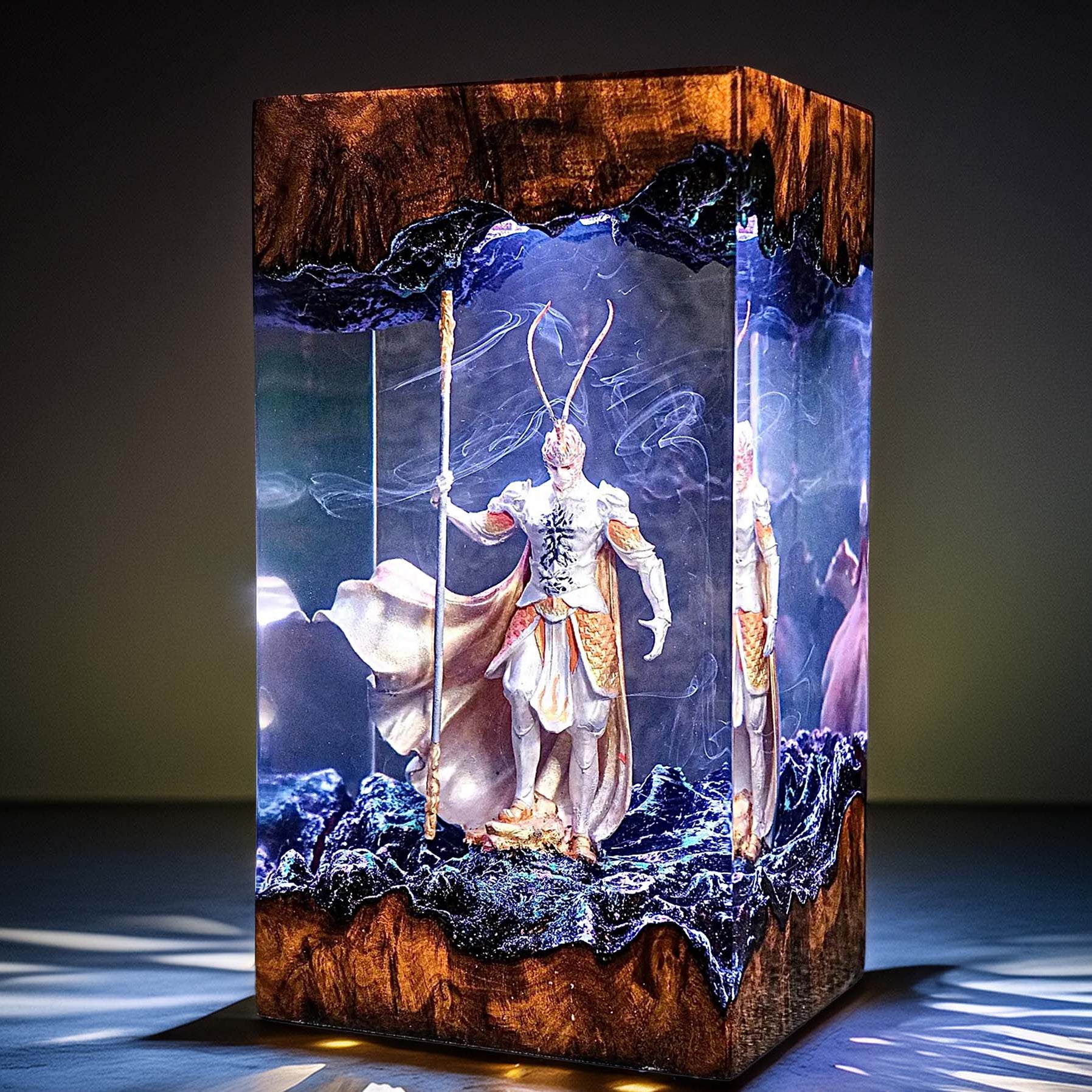 Mythic Monkey Sage Resin Lamp 2
