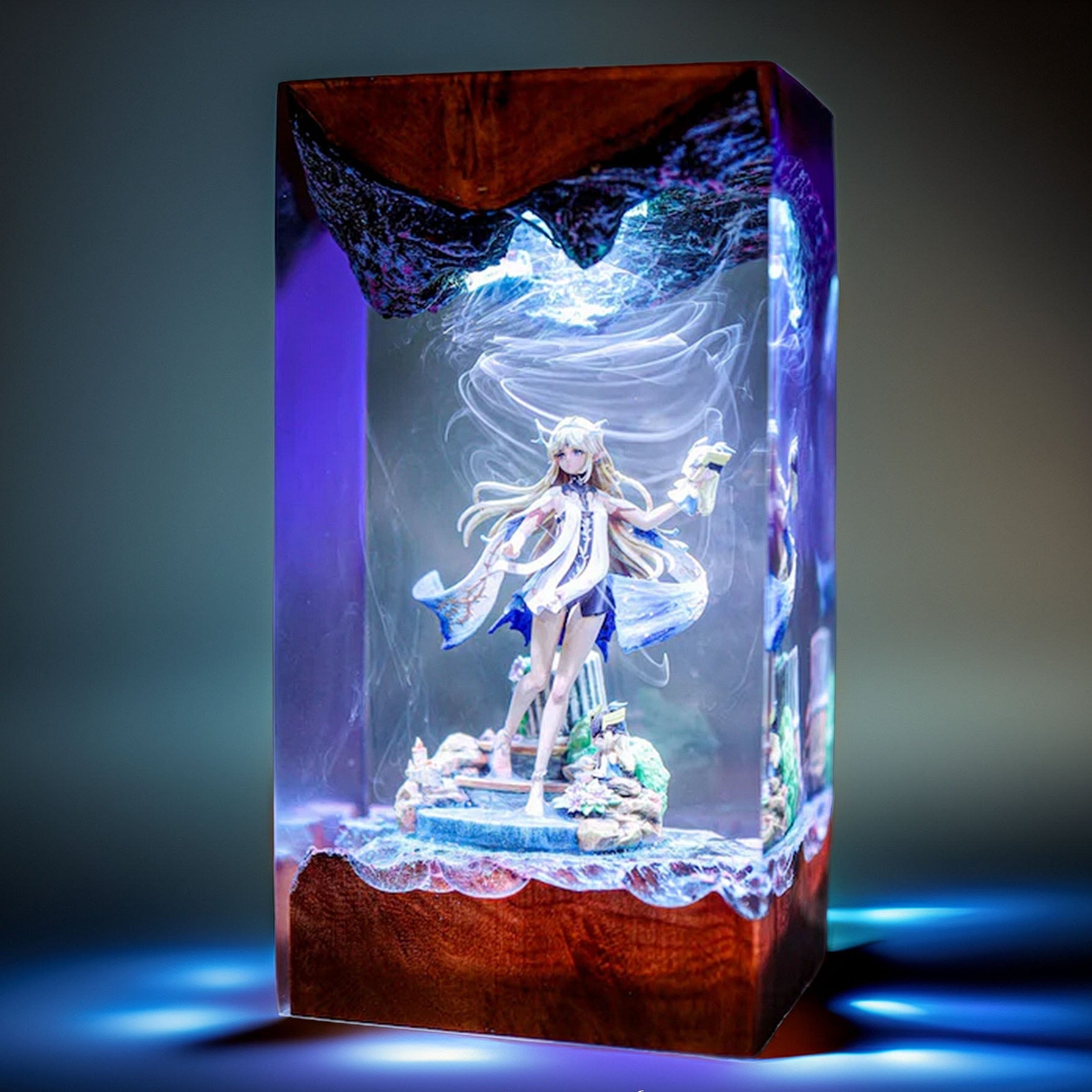 Tide Forged Sword Maiden Resin Lamp