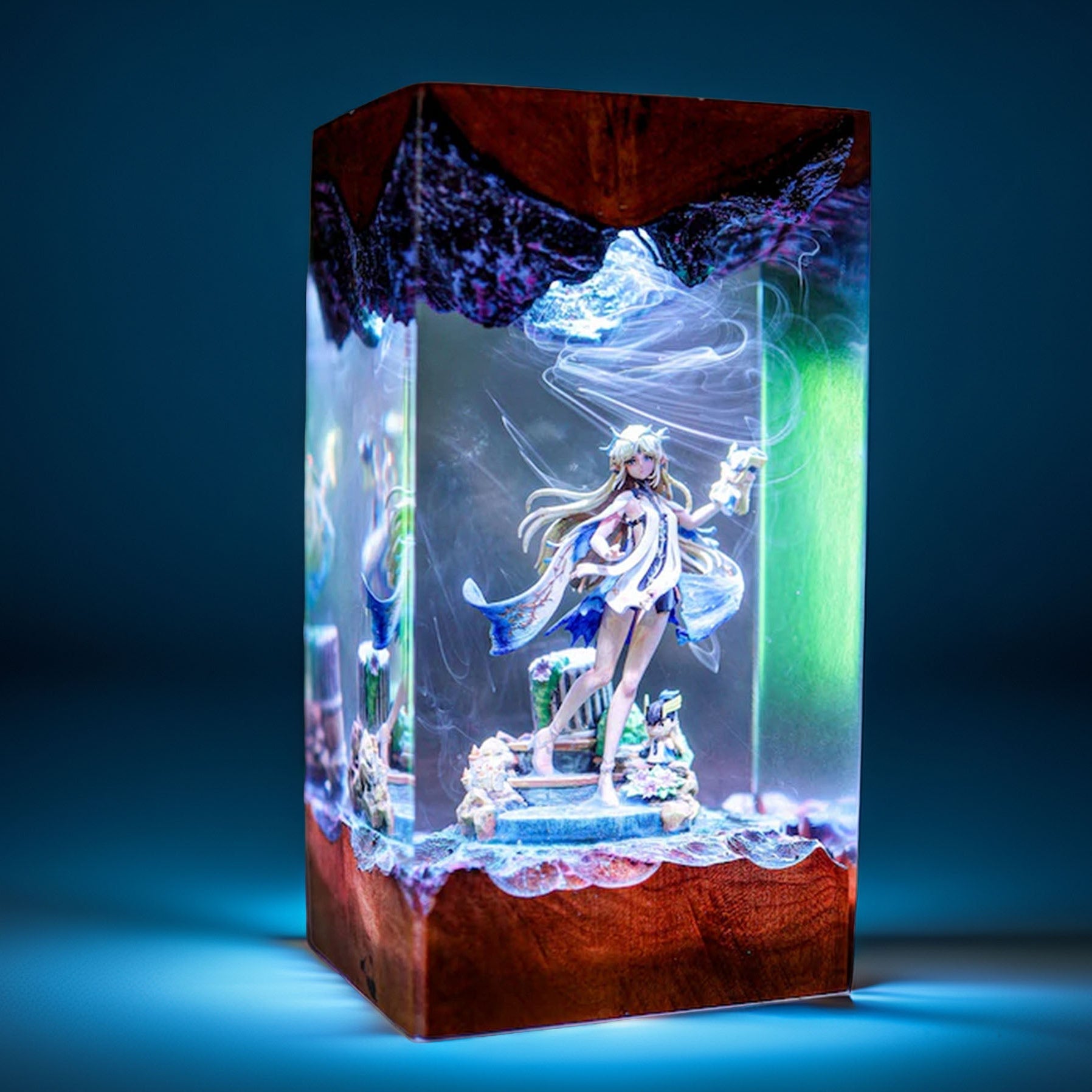 Tide Forged Sword Maiden Resin Lamp