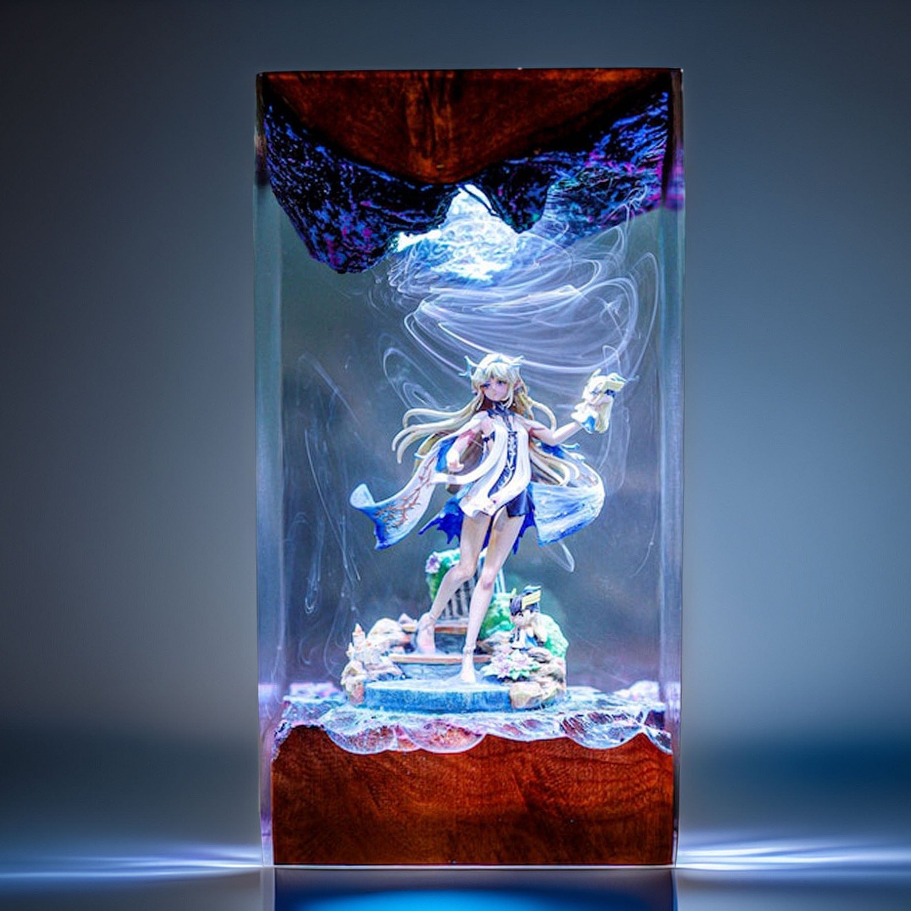 Tide Forged Sword Maiden Resin Lamp