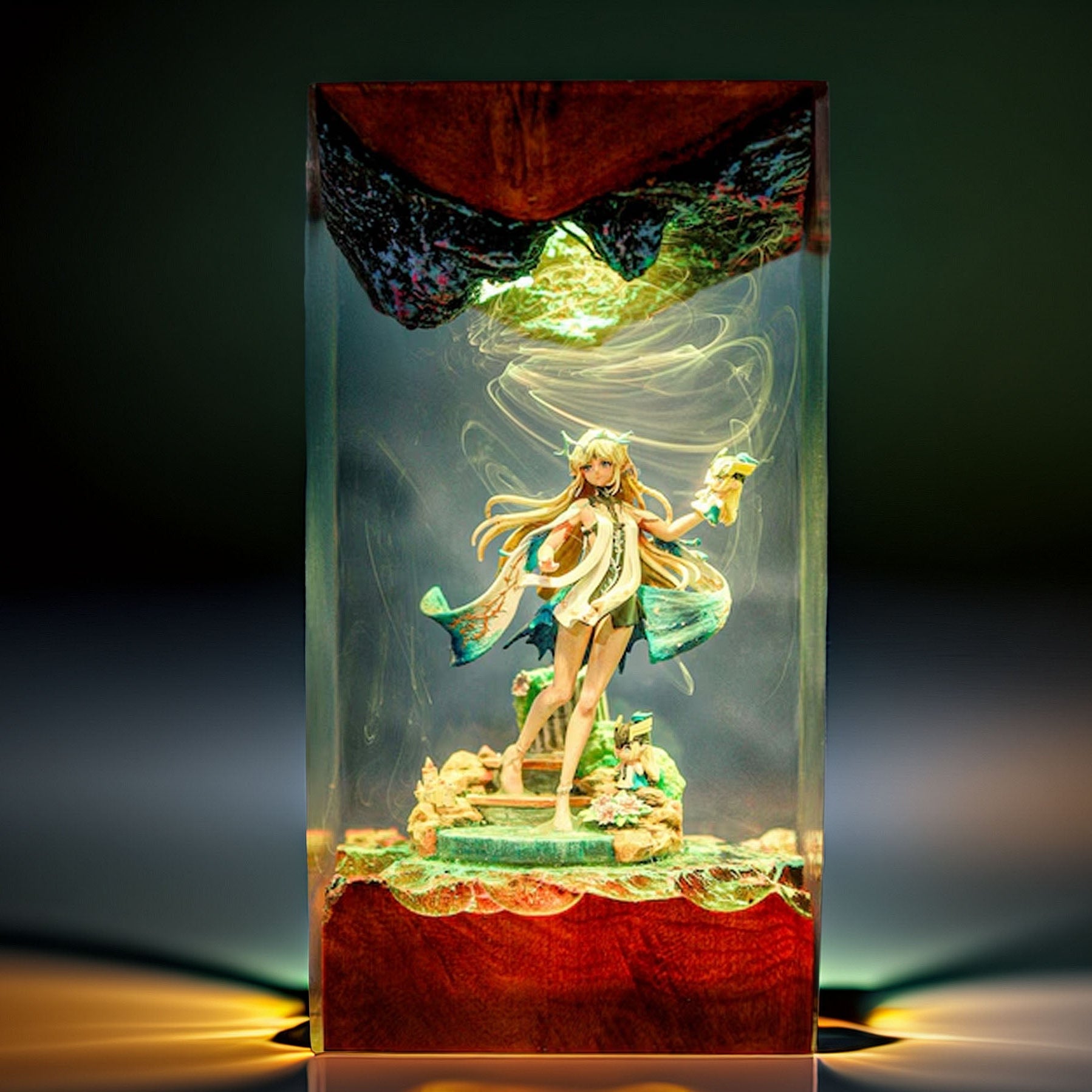 Tide Forged Sword Maiden Resin Lamp