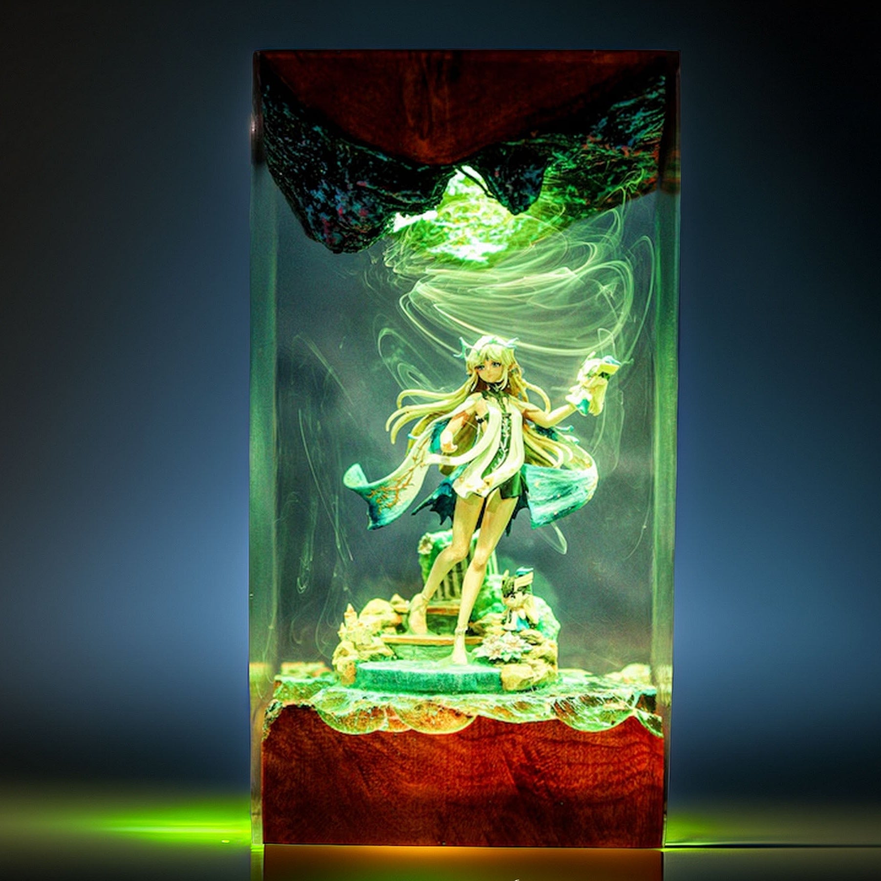 Tide Forged Sword Maiden Resin Lamp