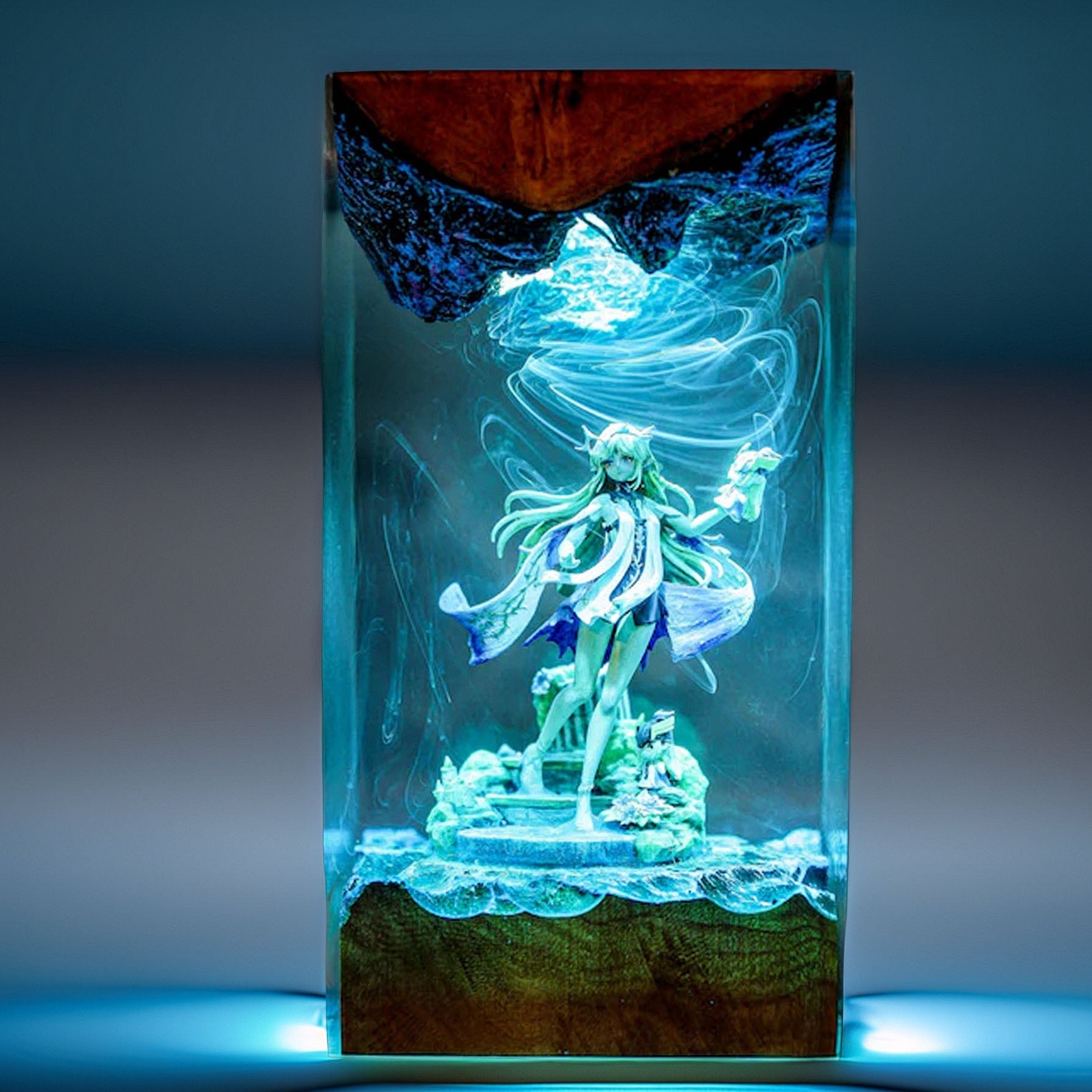 Tide Forged Sword Maiden Resin Lamp