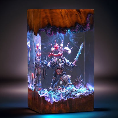 Corrupted Armored Crusader Resin Lamp
