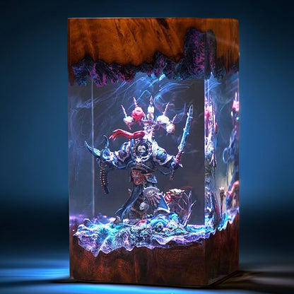 Corrupted Armored Crusader Resin Lamp