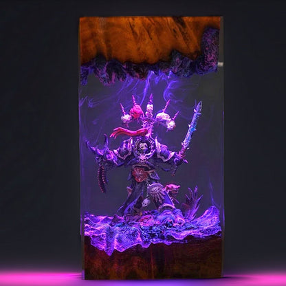 Corrupted Armored Crusader Resin Lamp