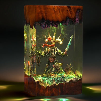 Corrupted Armored Crusader Resin Lamp