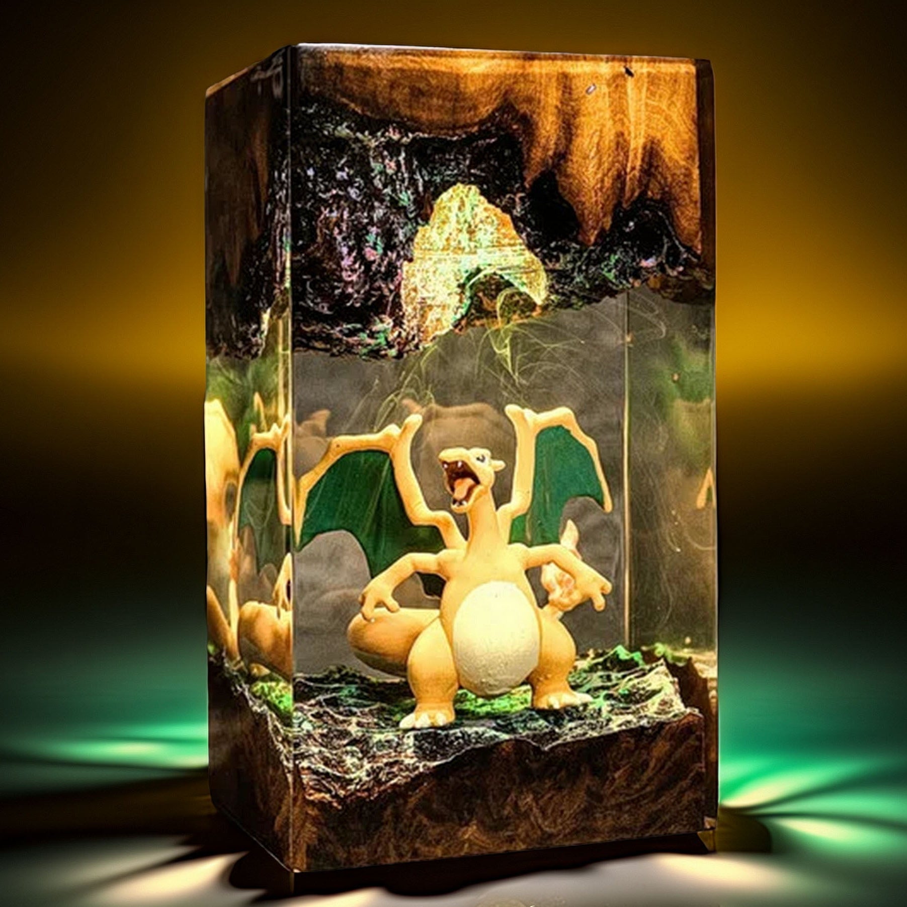 Volcanic Wyrm Resin Lamp