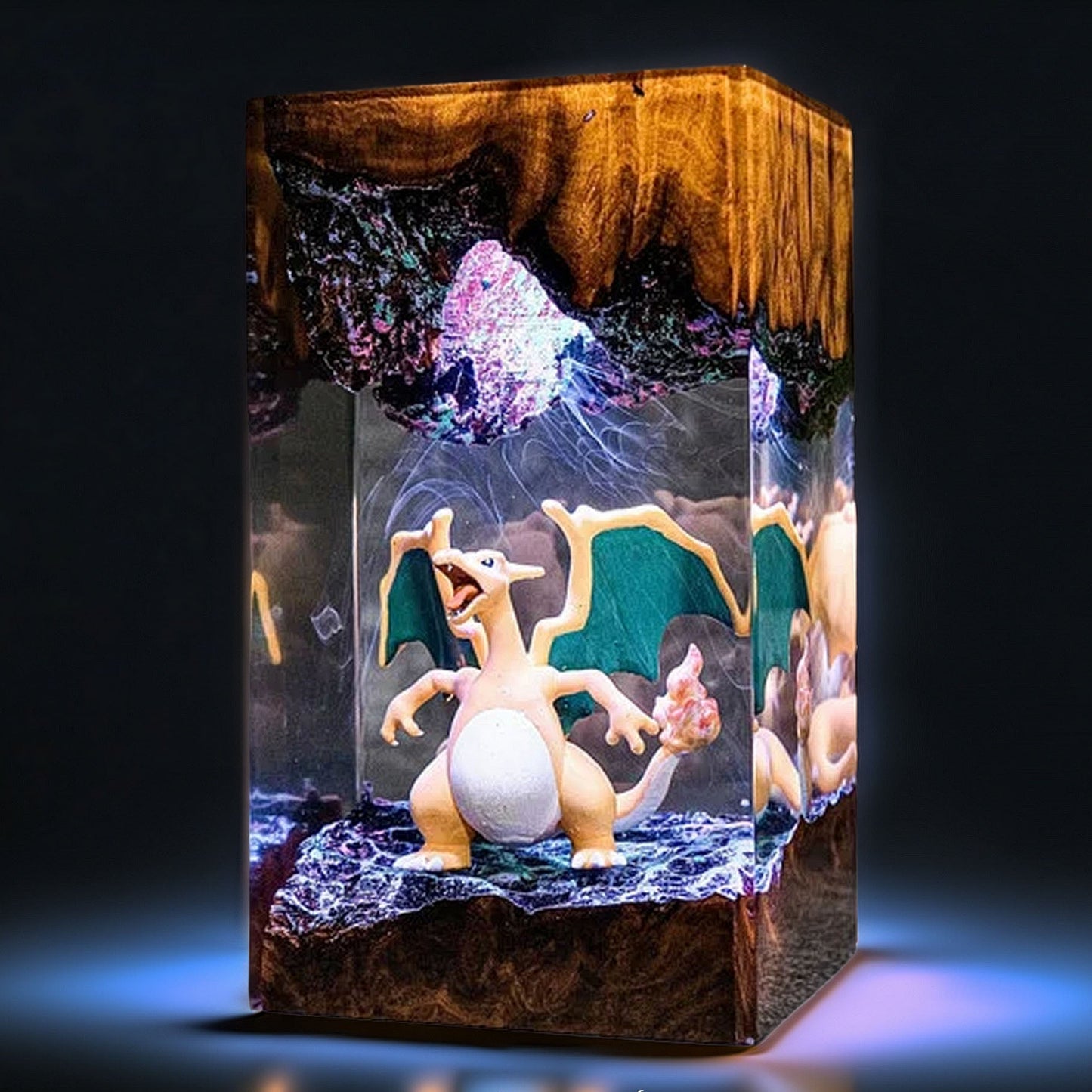 Volcanic Wyrm Resin Lamp