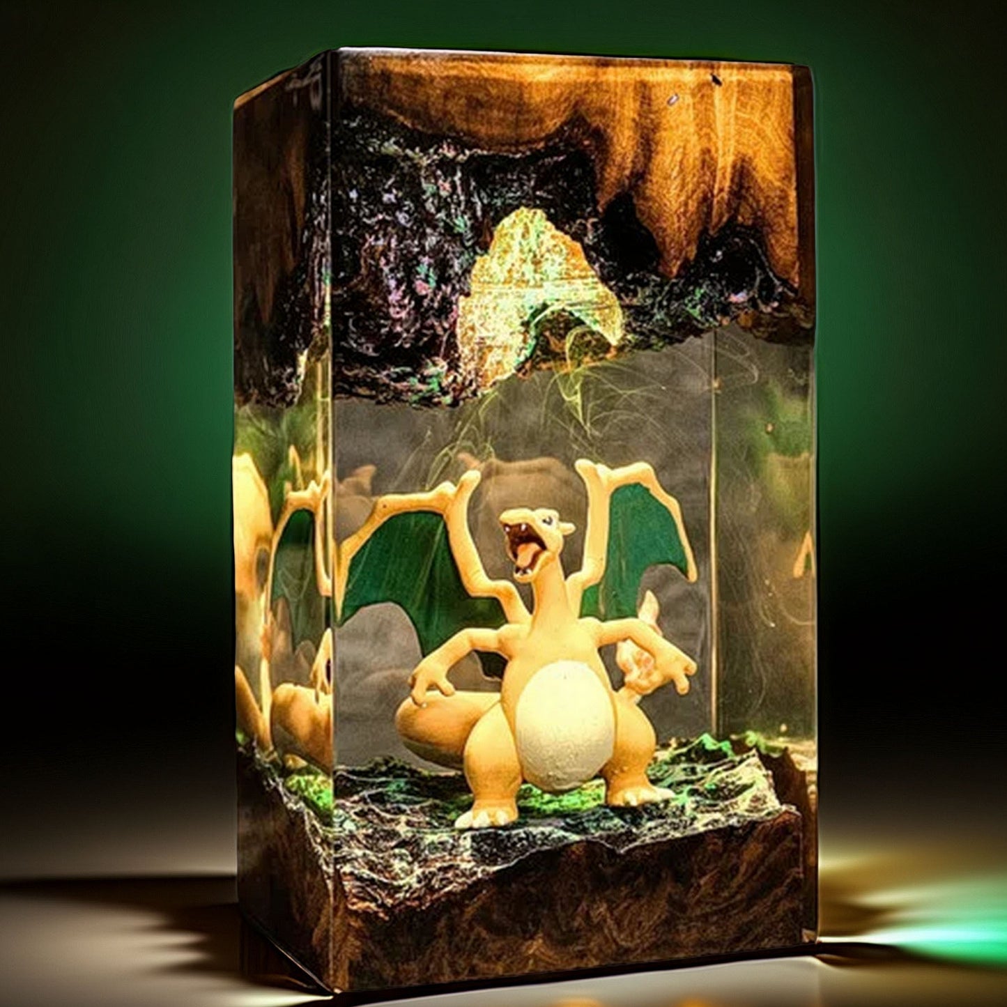 Volcanic Wyrm Resin Lamp