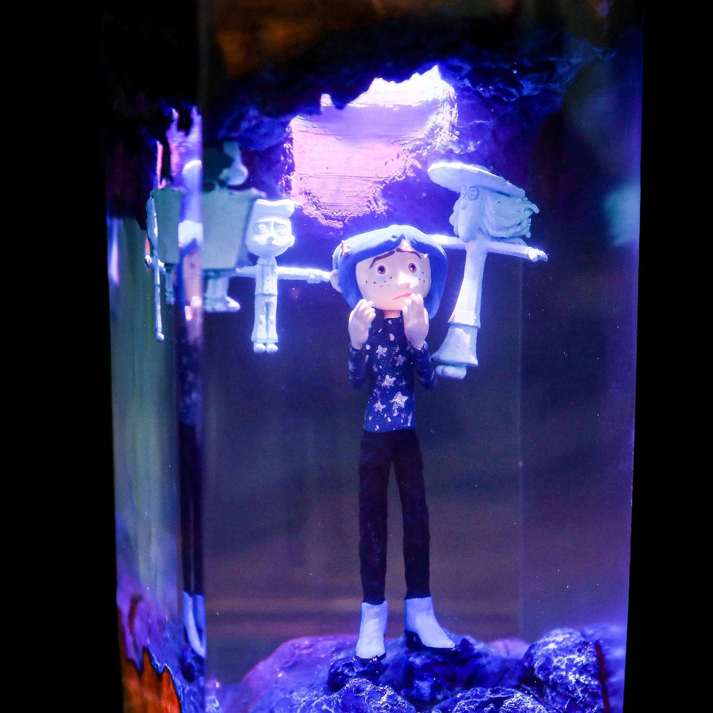 Button Eyed Girl Resin Lamp