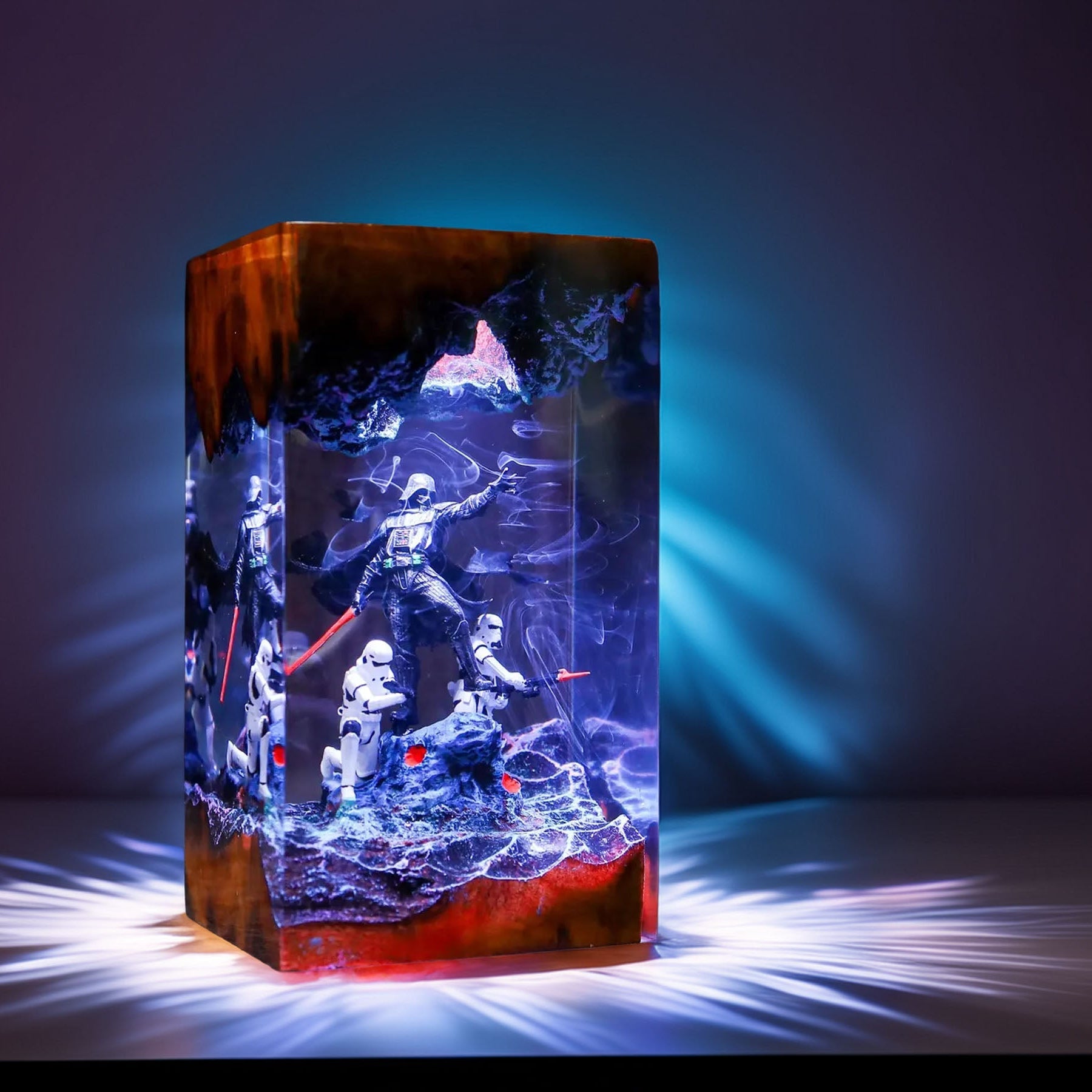 Black-Masked Lord Resin Lamp V1