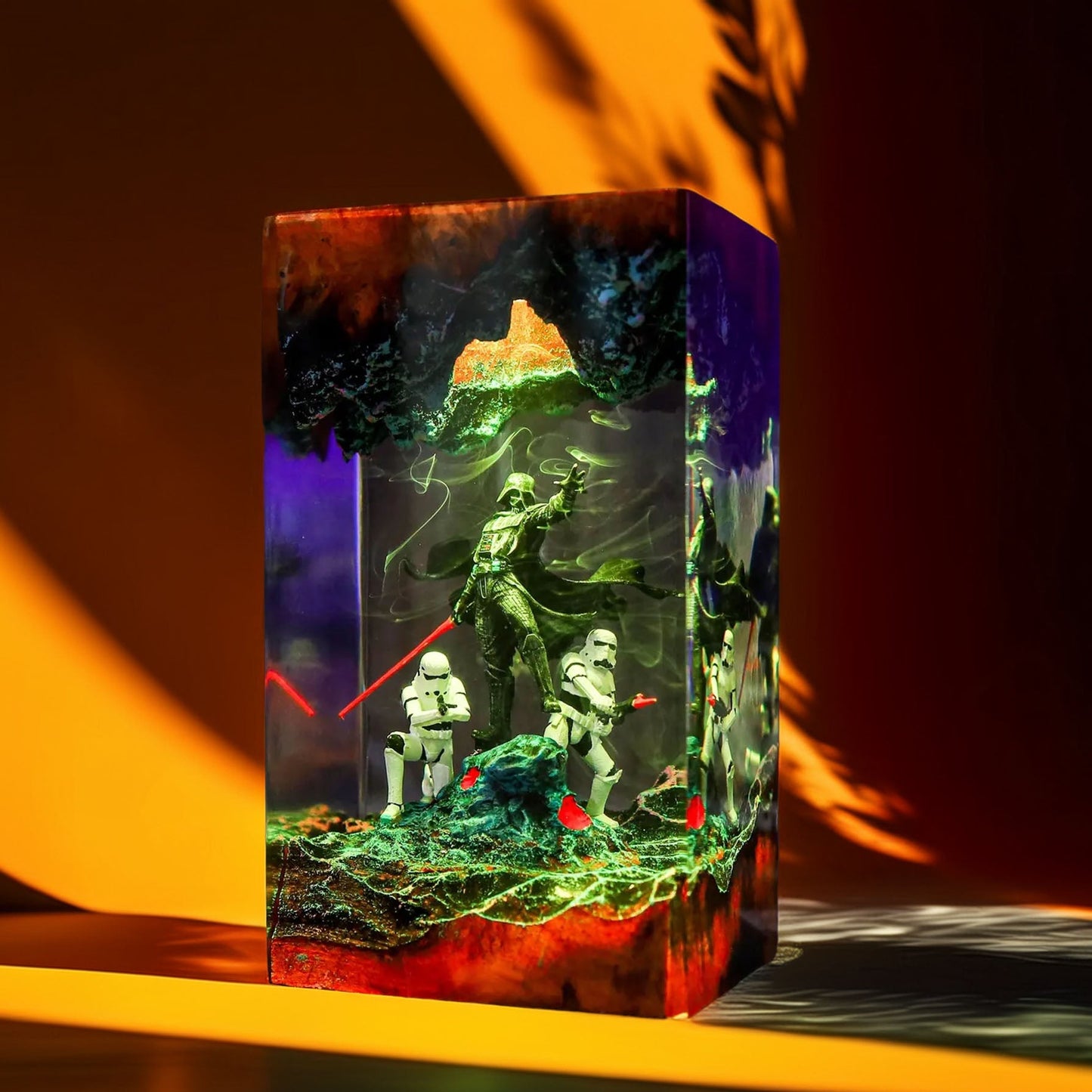 Black-Masked Lord Resin Lamp V1
